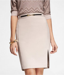 Express Womens High Waist Chain Embellished Pencil Skirt Warm Stone, 10