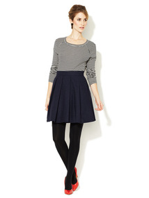 Maddie Pleated Wool Skirt