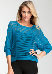 Open Stitch Hi-Lo Sweater