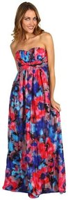 Jessica Simpson - Twist Bust Maxi Dress (Floral) - Apparel