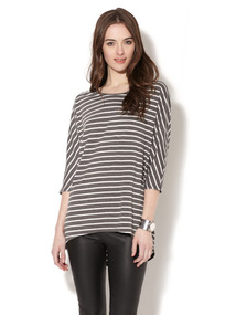 Oversized Dolman Sleeve Cotton Tee