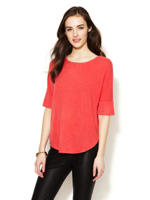 Cashmere Dolman Sleeve Crewneck