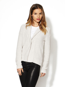 Shawl Collar Textured Cardigan