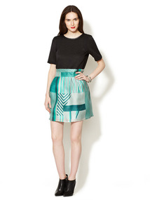 Silk Basket Weave Skirt