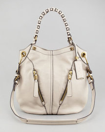Oryany Gwen Leather Shoulder Bag, Bone