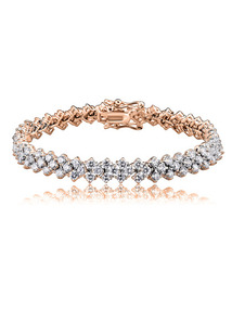 Rose Gold & Pave CZ Bracelet