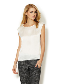 Silk Crew Neck Blouse