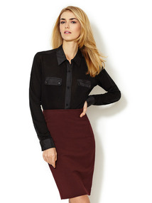 Collared Jersey Knit Shirt
