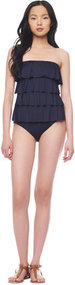 MICHAEL Michael Kors  Tiered Ruffled Tankini Top