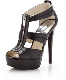 MICHAEL Michael Kors Berkley Leather T-Strap Sandal, Black