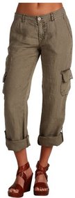 Michael Stars - Linen Roll Tab Cargo Pant (Camo) - Apparel
