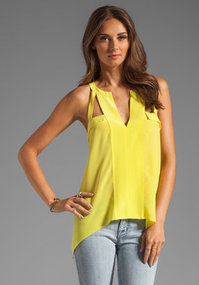 BCBGMAXAZRIA Asymmetrical Blouse