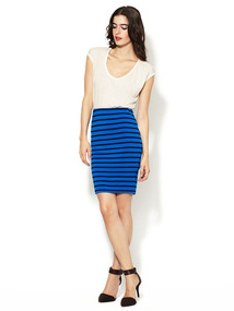 Jersey Striped Skirt