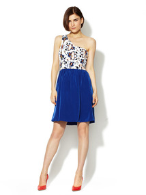Gathered One-Shoulder Dress