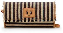 TOUCH - Striped woven clutch