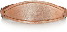 Lanvin Metallic textured-leather and brass waist belt