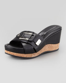 Donald J. Pliner Loyal Crisscross Wedge Slide, Black