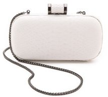 Halston heritage Embossed Python Oblong Minaudiere