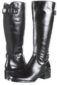 Anne Klein - Evanthe Wide Calf Riding Boot (Black Leather) - Footwear