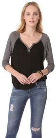 Splendid Drapey Luxe Baseball Tee