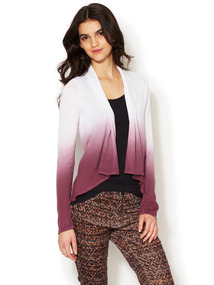 Ombre Open Front Cardigan