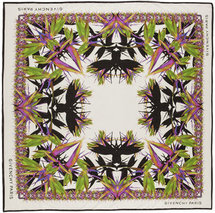 GIVENCHY Shaded Paradise Flowers Scarf in White