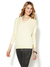 Cashmere Tipped V-Neck Sweater