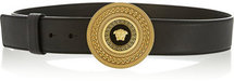 Versace Medallion-clasp leather belt