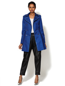 Lace Up Pop Lining Trench Coat