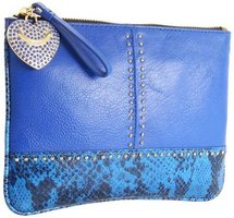 Juicy Couture - Snake Stud Medium Pouch (Bright Lapis) - Bags and Luggage