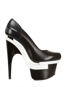 160mm Mirrored Leather Pumps