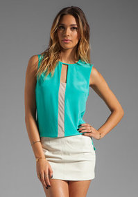 Trina Turk Set Point Top in Pool/Nude