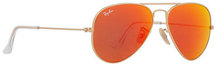 Aviator Metal 55 mm Sunglasses in Orange Mirror/Gold-112-69 - by Ray-Ban