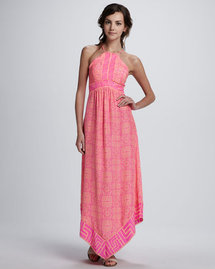 Alice & Trixie Lara Printed Halter Maxi Dress