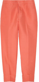 Marni Cropped cotton and silk-blend organdy pants