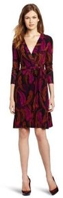 Three Dots Women's Faux Wrap Dress