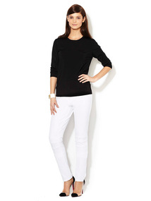 Stitch Yoke Stretch Knit Pant