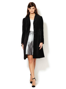 A-Line Velvet Riding Coat