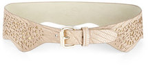 Cutout-Detail Scalloped Waist Belt