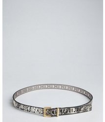 Calvin Klein python printed faux-leather laser-cut belt
