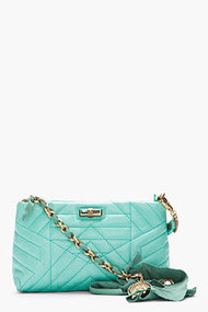 LANVIN Seafoam green quilted Happy Pocket bag