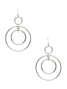 Open Circle Drop Earrings