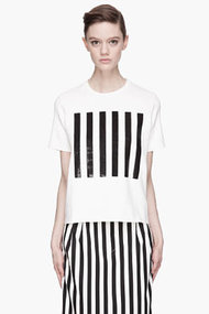 MARC JACOBS Ivory black sequined Sweater t-shirt
