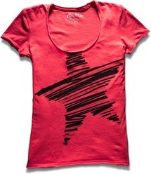 Women's Stripe Star Scoop Tee