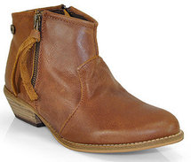 Steve Madden - Noww - Cognac Leather Ankle Bootie