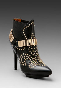 Jeffrey Campbell Volpe Bootie in Black/Gold