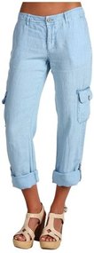 Michael Stars - Linen Roll Tab Cargo Pant (Sea) - Apparel