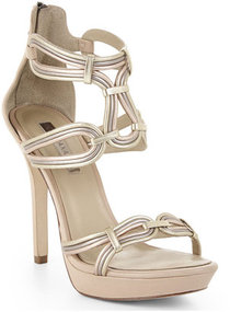 Leigh Corded High-Heel Sandal