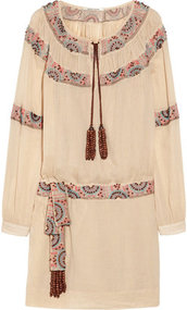 Skaist-Taylor Sydney beaded cotton-gauze dress