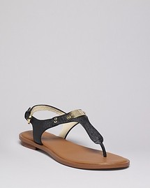MICHAEL Michael Kors Flat Thong Sandals - MK Plate | Bloomingdales